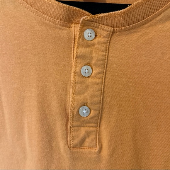 US Polo Assn Mens Henley Shirt Short Sleeve Pullover Logo Cotton XXL Orange - Picture 5 of 8